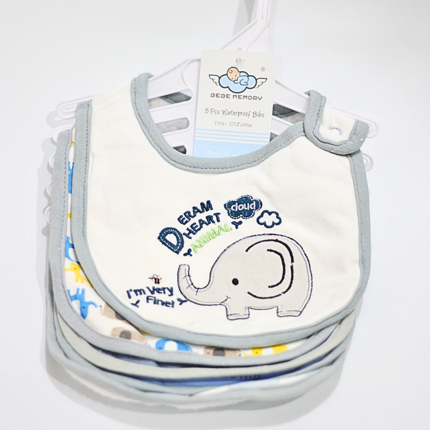 Elephant Baby Bib 5 piece