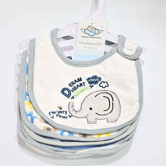 Elephant Baby Bib 5 piece