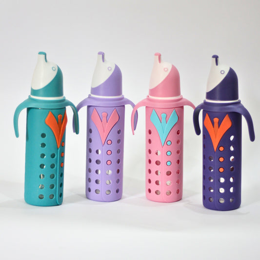 Yes Penguin Glass feeding Bottle-240ml
